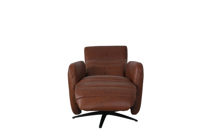 Dark Brown Leather Power Recliner - Al Rugaib Furniture