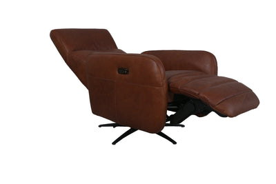 Dark Brown Leather Power Recliner - Al Rugaib Furniture