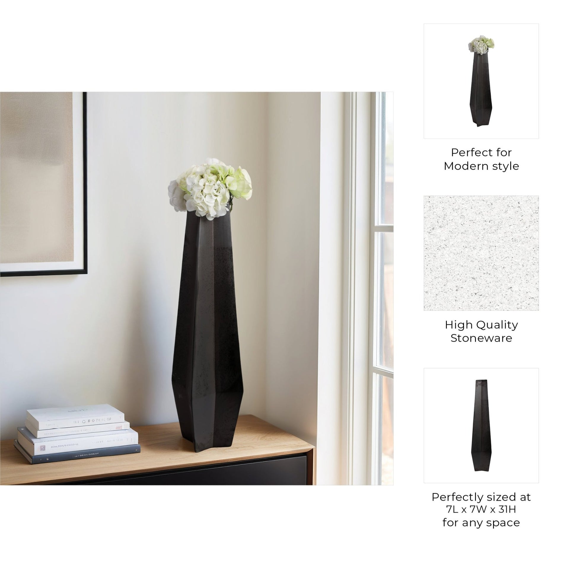 17" Davenport Large Cer Vase Vases and Jars| Sagebrook Home