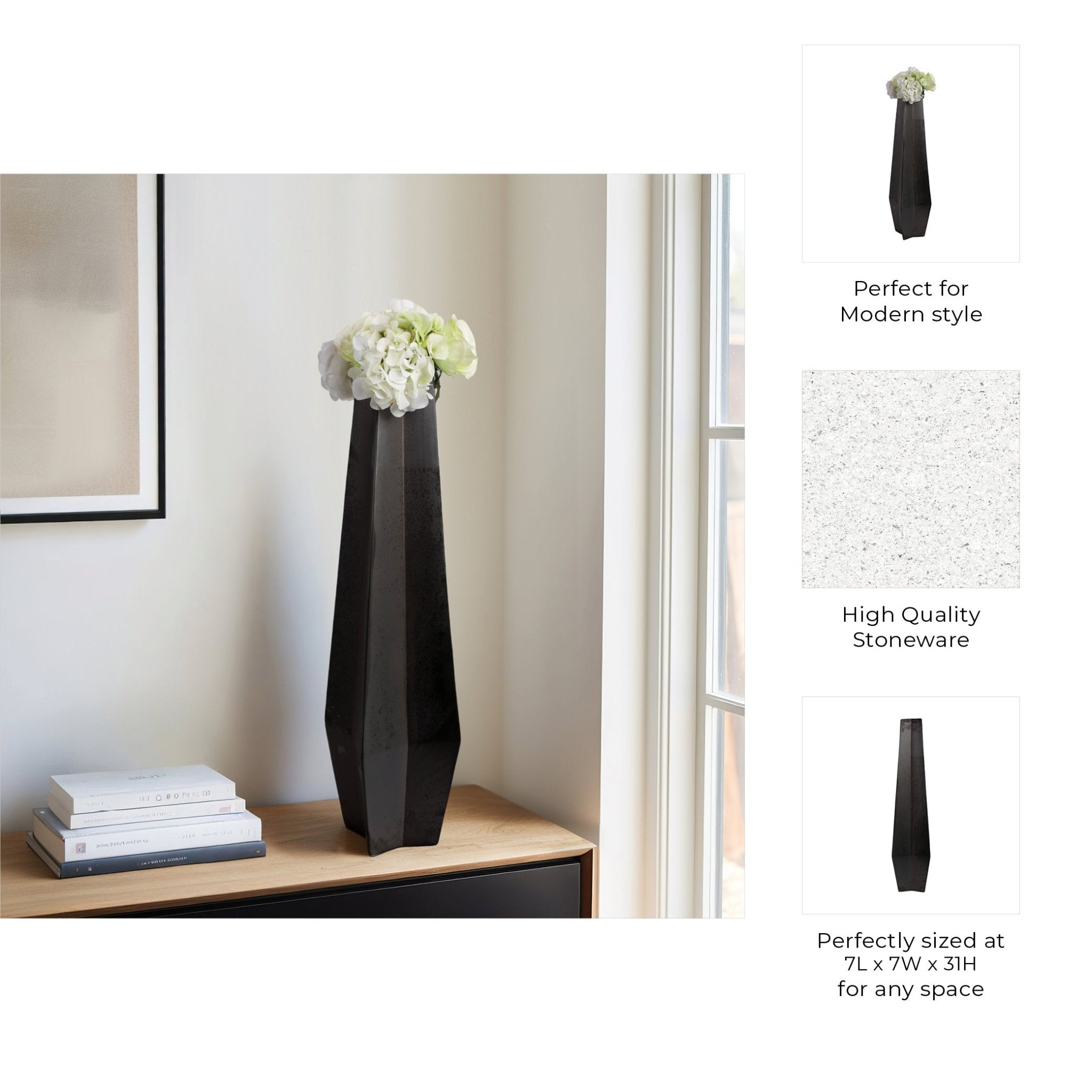 17" Davenport Large Cer Vase Vases and Jars| Sagebrook Home