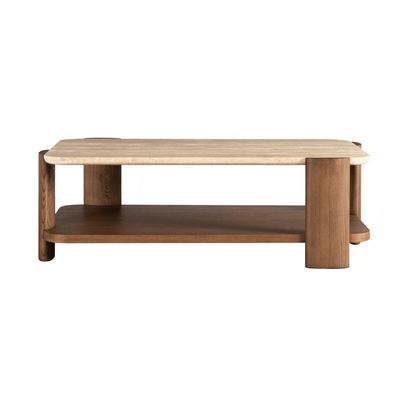 Dawn Travertine Coffee Table - Al Rugaib Furniture