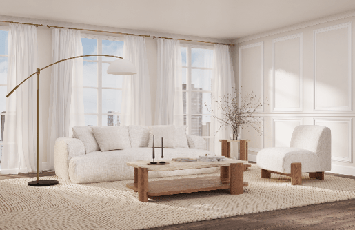 Dawn Travertine Coffee Table - Al Rugaib Furniture