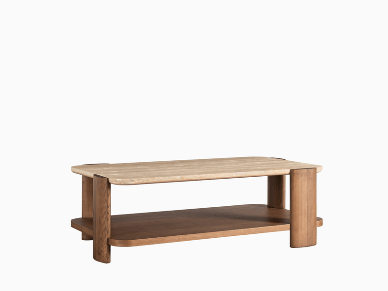 Dawn Travertine Coffee Table - Al Rugaib Furniture
