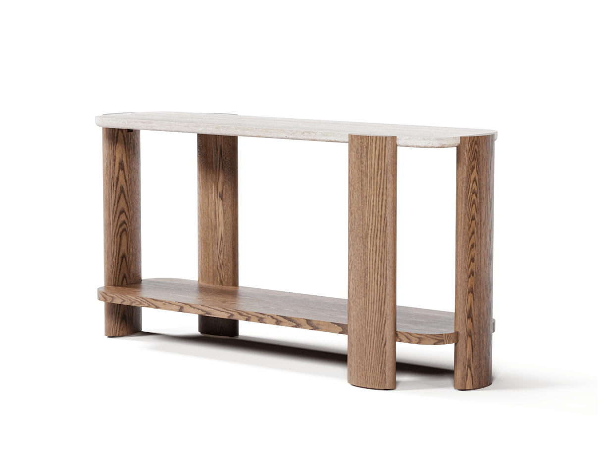 Dawn Travertine Consol Consoles & Sideboards| Roots Furniture