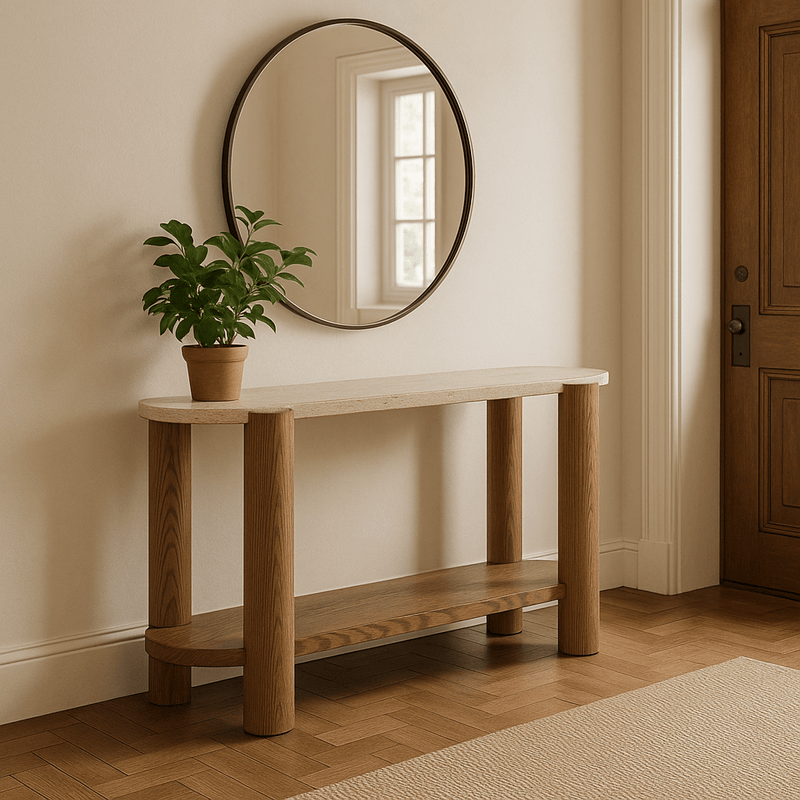 Dawn Travertine Consol - Al Rugaib Furniture