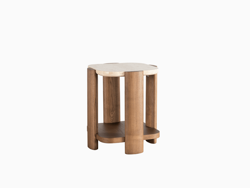 Dawn Travertine Sidetable - Al Rugaib Furniture