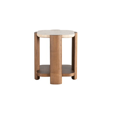 Dawn Travertine Sidetable - Al Rugaib Furniture
