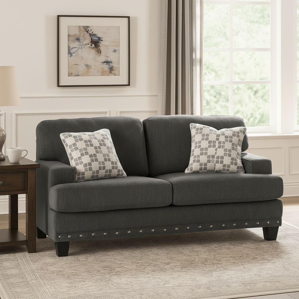 Daxon Grey Loveseat Sofas & Loveseats| Roots Furniture