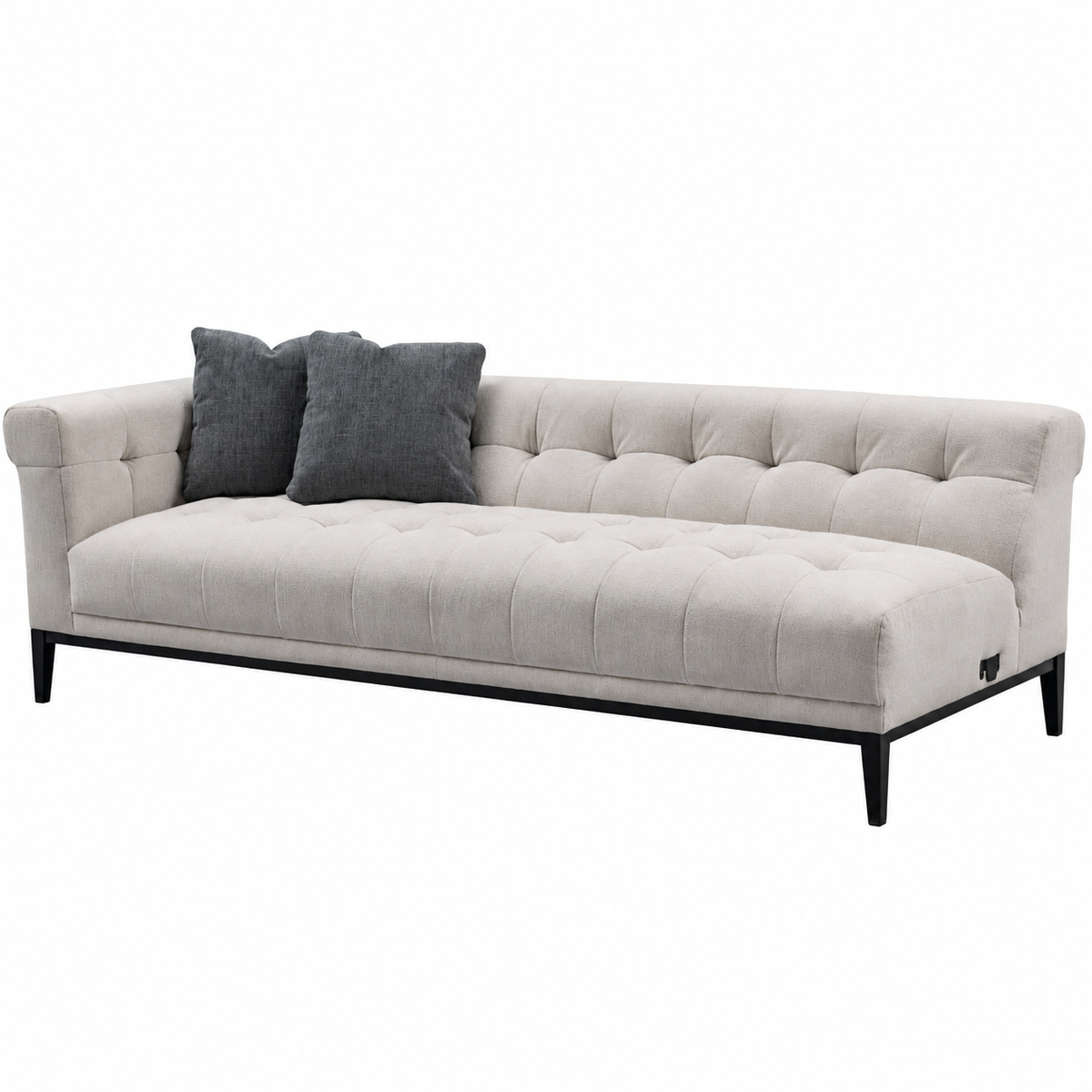 Agate Ivory and Charcoal cushion Sectional Raf