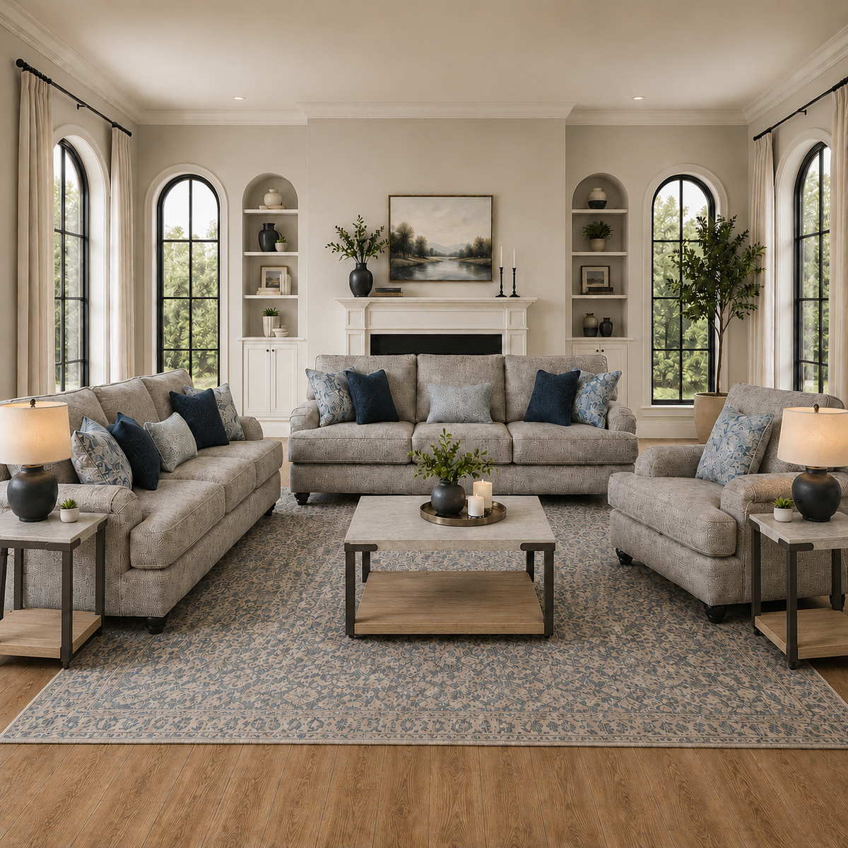 Tight-Rope Morren Sofa set with Free Darthurst Occasional Table Set (3/CN)