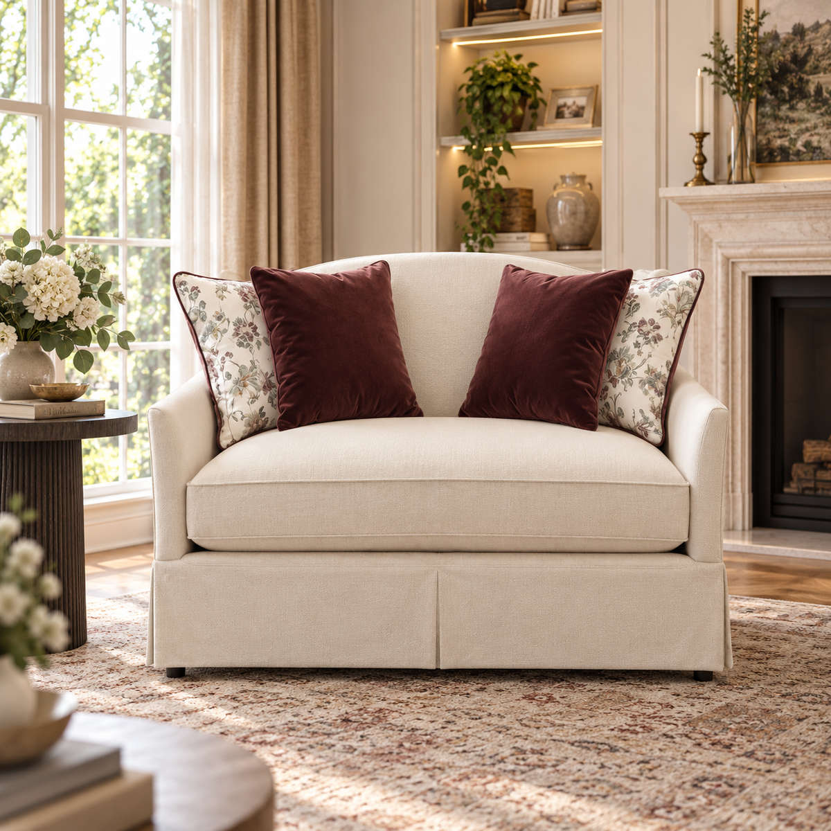 Monroe Beige Loveseat 180cm