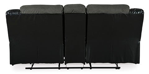 DBL REC LOVESEAT W/CONSOLE - Al Rugaib Furniture