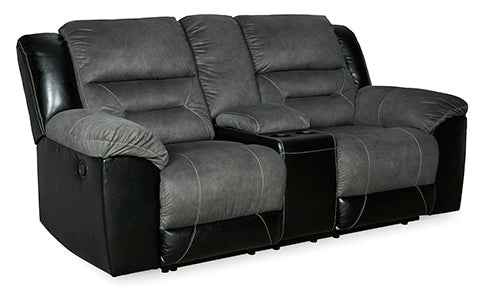 DBL REC LOVESEAT W/CONSOLE - Al Rugaib Furniture