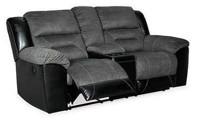 DBL REC LOVESEAT W/CONSOLE - Al Rugaib Furniture
