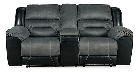 DBL REC LOVESEAT W/CONSOLE - Al Rugaib Furniture