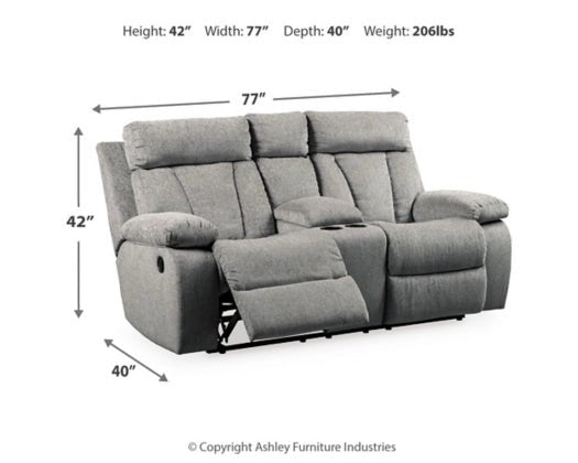 DBL REC LOVESEAT W/CONSOLE Recliners| Ashley Homestore