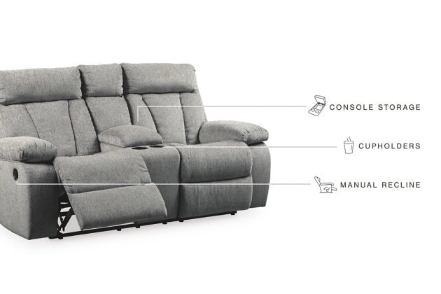 DBL REC LOVESEAT W/CONSOLE Recliners| Ashley Homestore