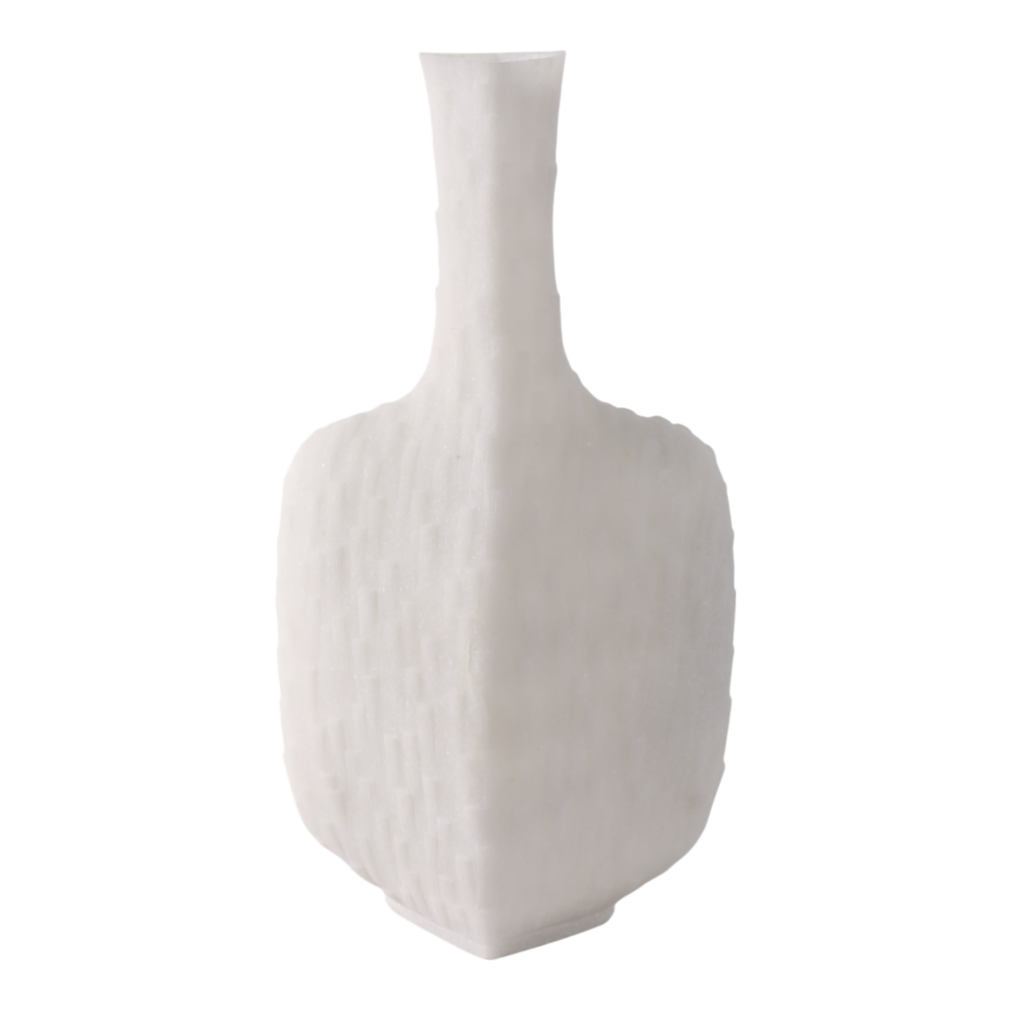 مزهرية مورتسيل كوارتز من الراتينج، باللون الأبيض Mortsel Quartz Resin Vase, White