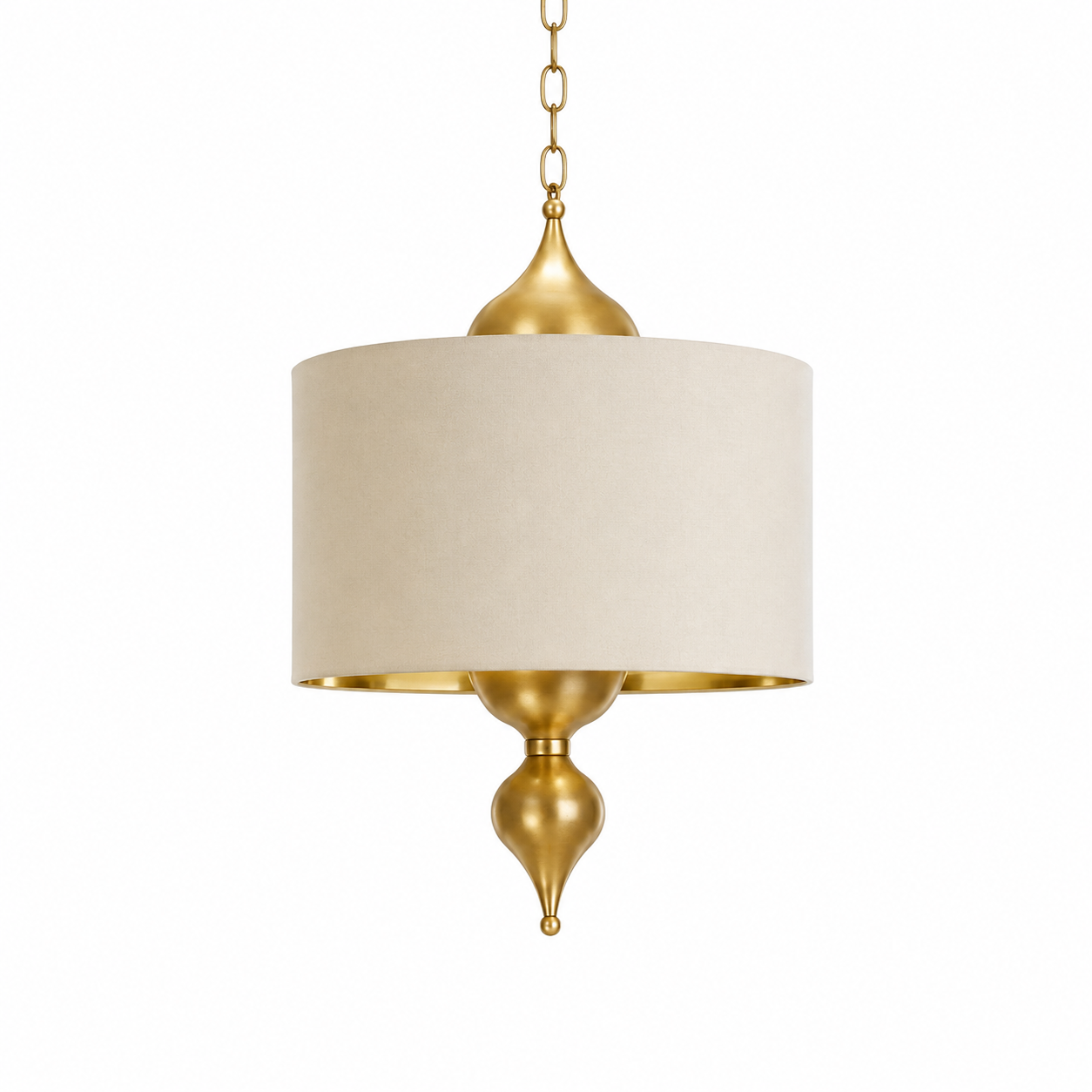 Twister Shade 31" H Gold Foil Finish Pendant Lamp