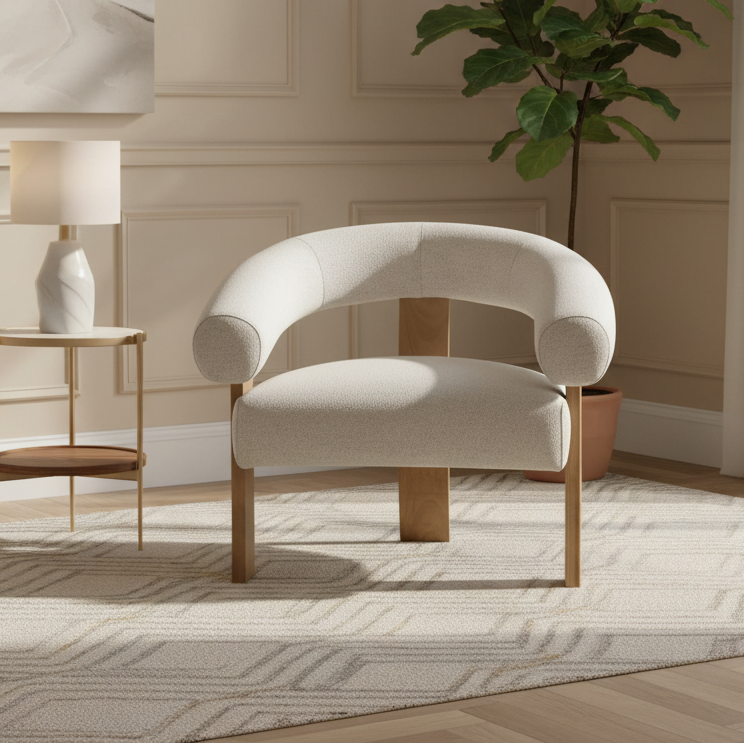 Deacon Beige Accent Chair Chairs| Roots Furniture