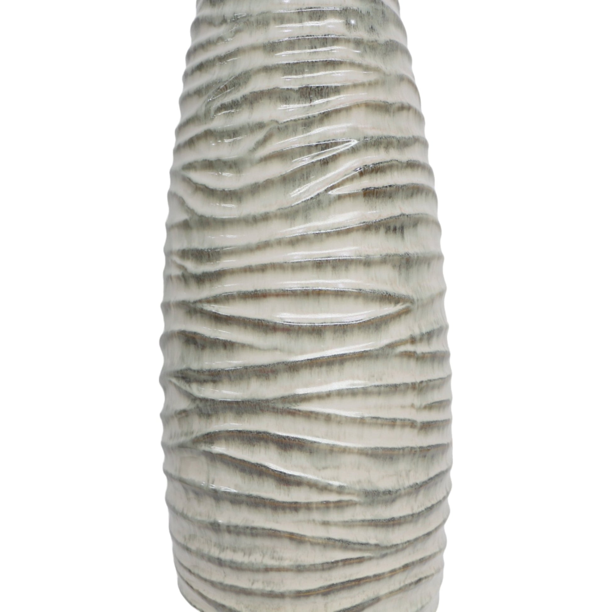 Decorah Cer Ribbed Vase Vases and Jars| Sagebrook Home