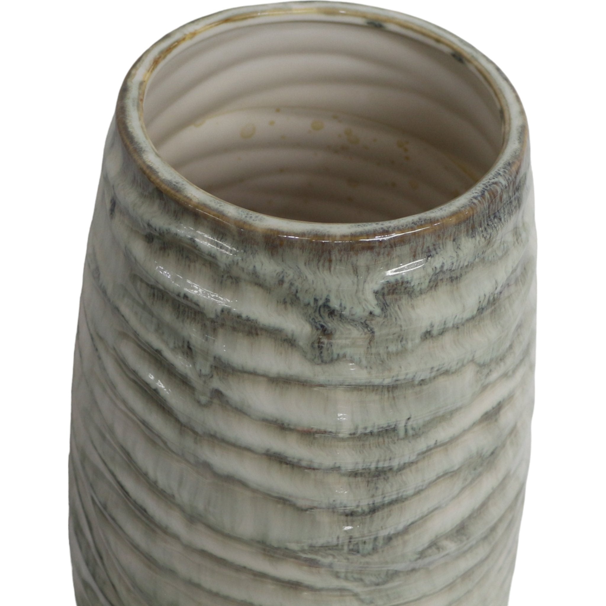 Decorah Cer Ribbed Vase Vases and Jars| Sagebrook Home