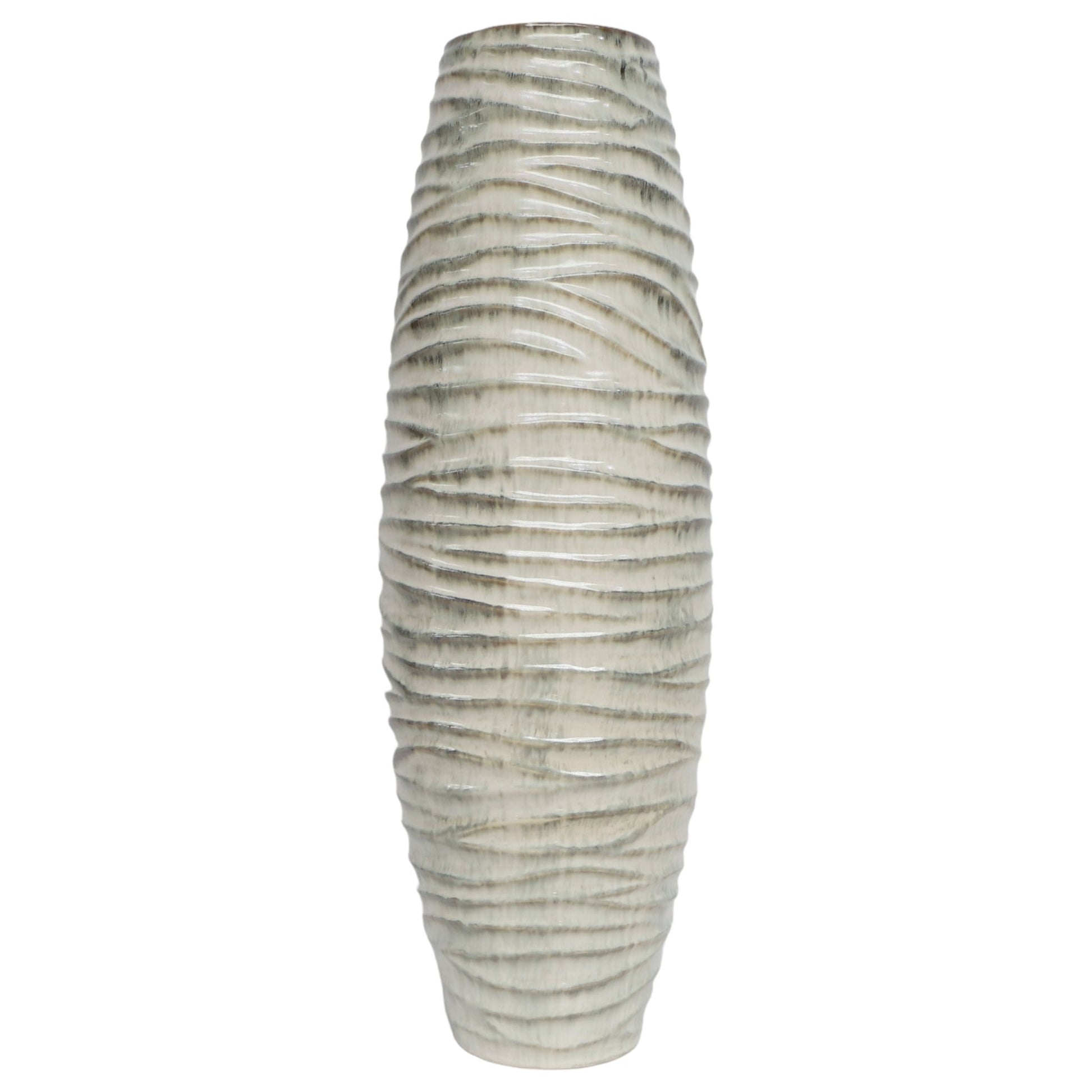Decorah Cer Ribbed Vase Vases and Jars| Sagebrook Home