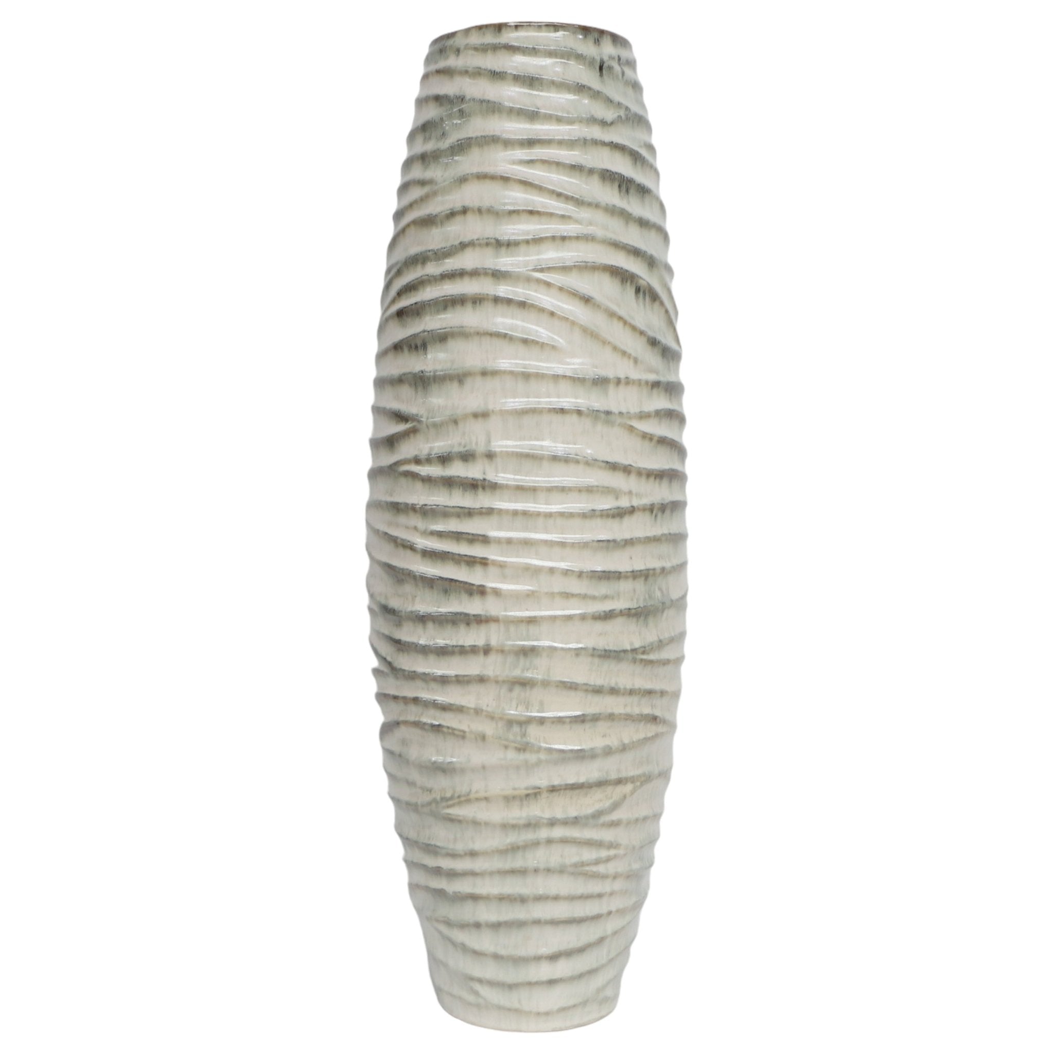 Decorah Cer Ribbed Vase Vases and Jars| Sagebrook Home