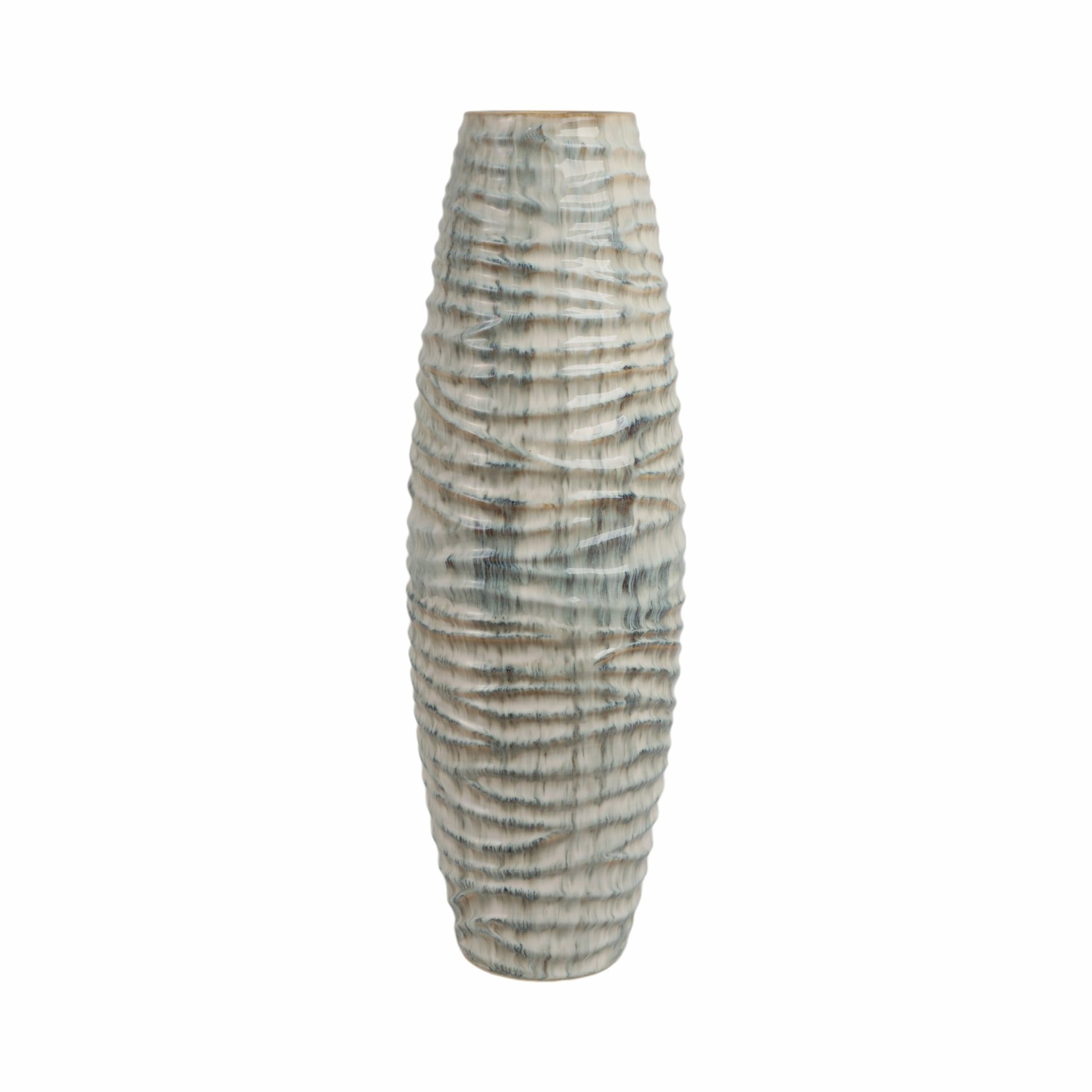 Decorah Cer Ribbed Vase Vases and Jars| Sagebrook Home
