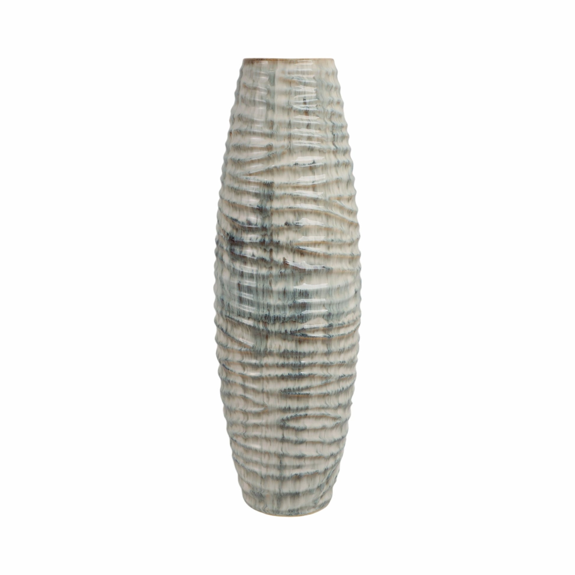 Decorah Cer Ribbed Vase Vases and Jars| Sagebrook Home