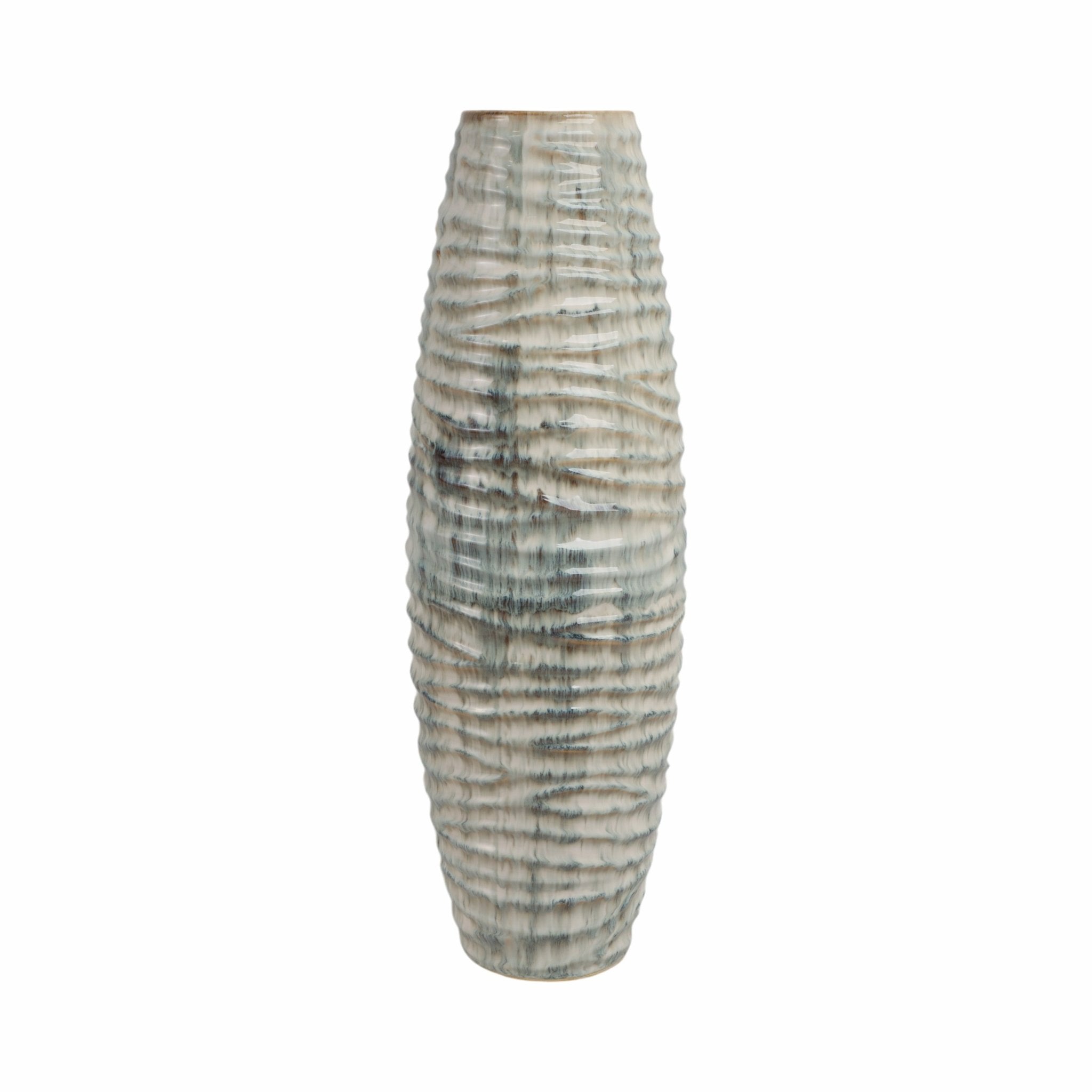 Decorah Cer Ribbed Vase Vases and Jars| Sagebrook Home