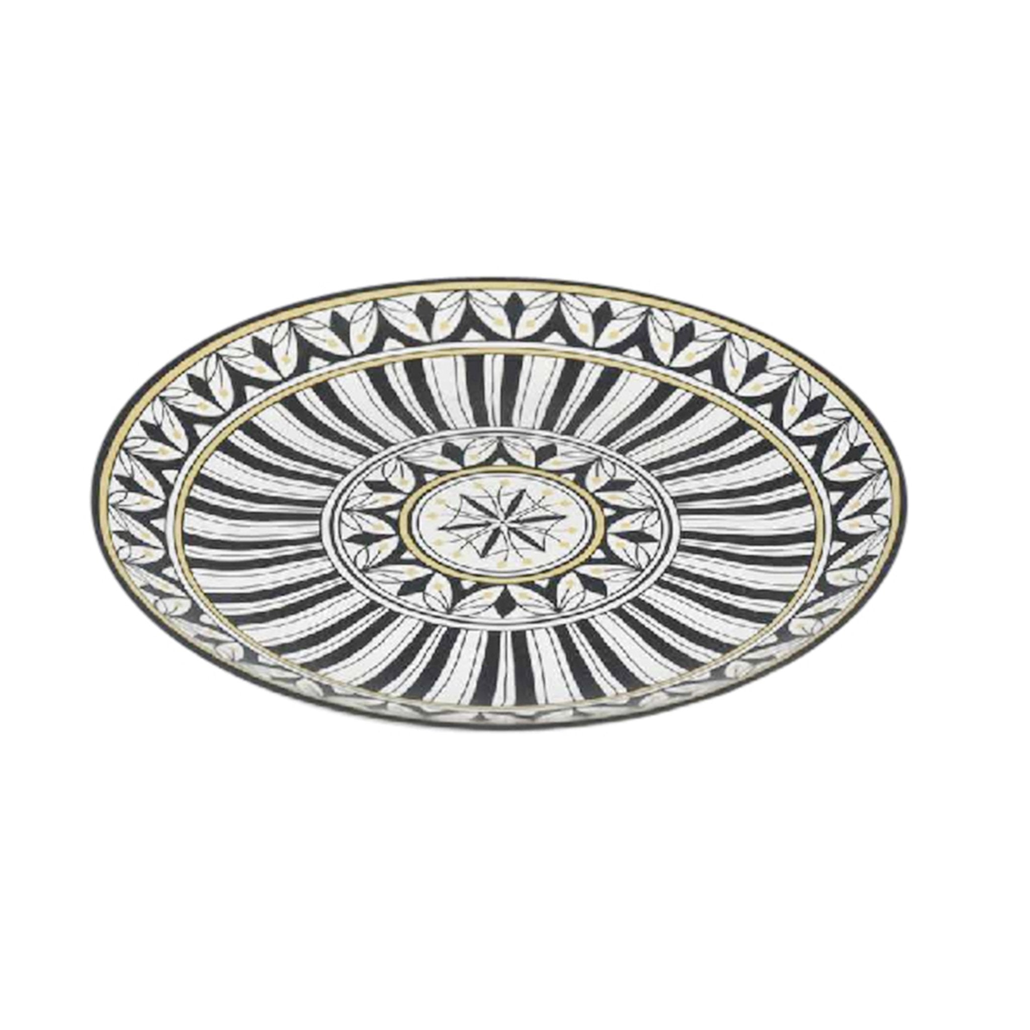 Decorative Ceramic Platter, White/Black Bowl| Sagebrook Home
