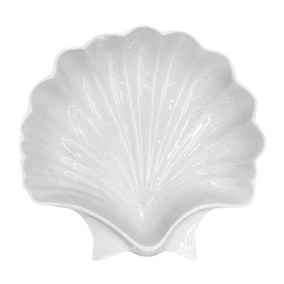 Decorative Ceramic Shell Bowl, White - Al Rugaib Furniture