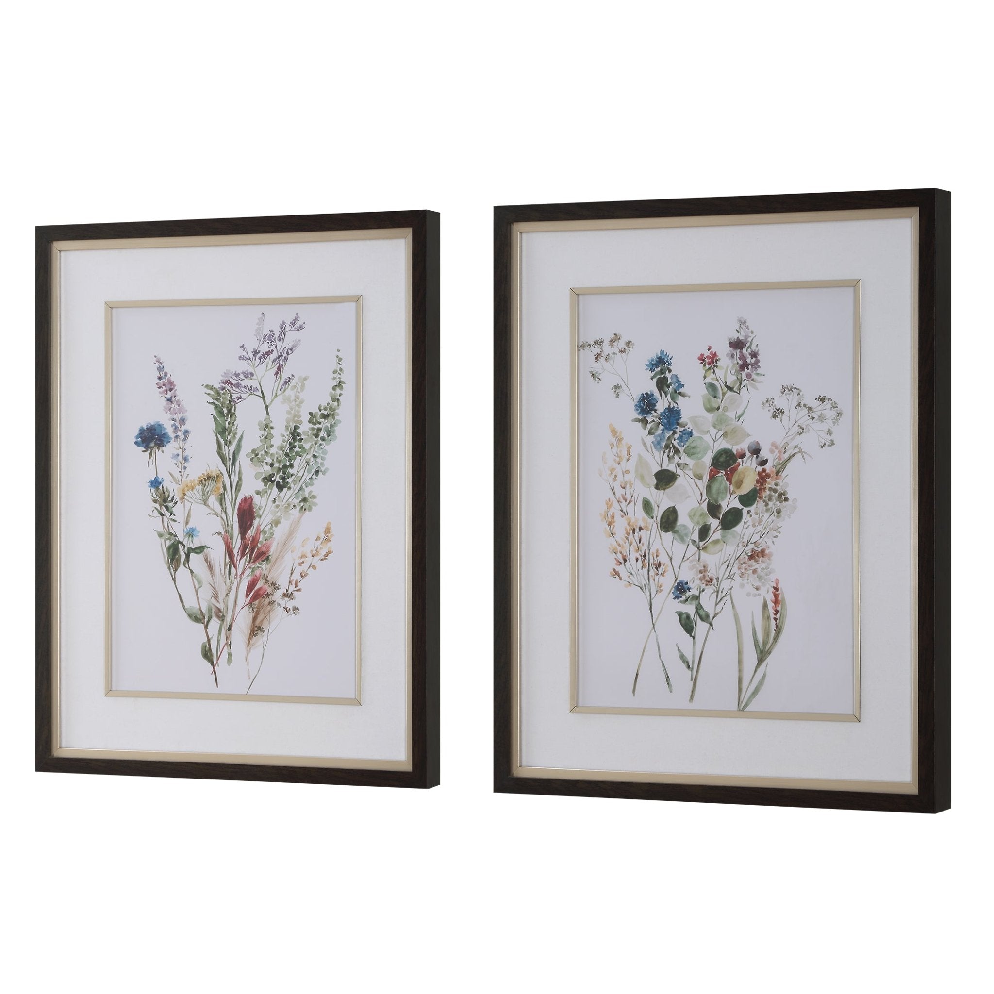 Delicate Flowers Framed Prints, S/2 Paintings & Pictures| Uttermost