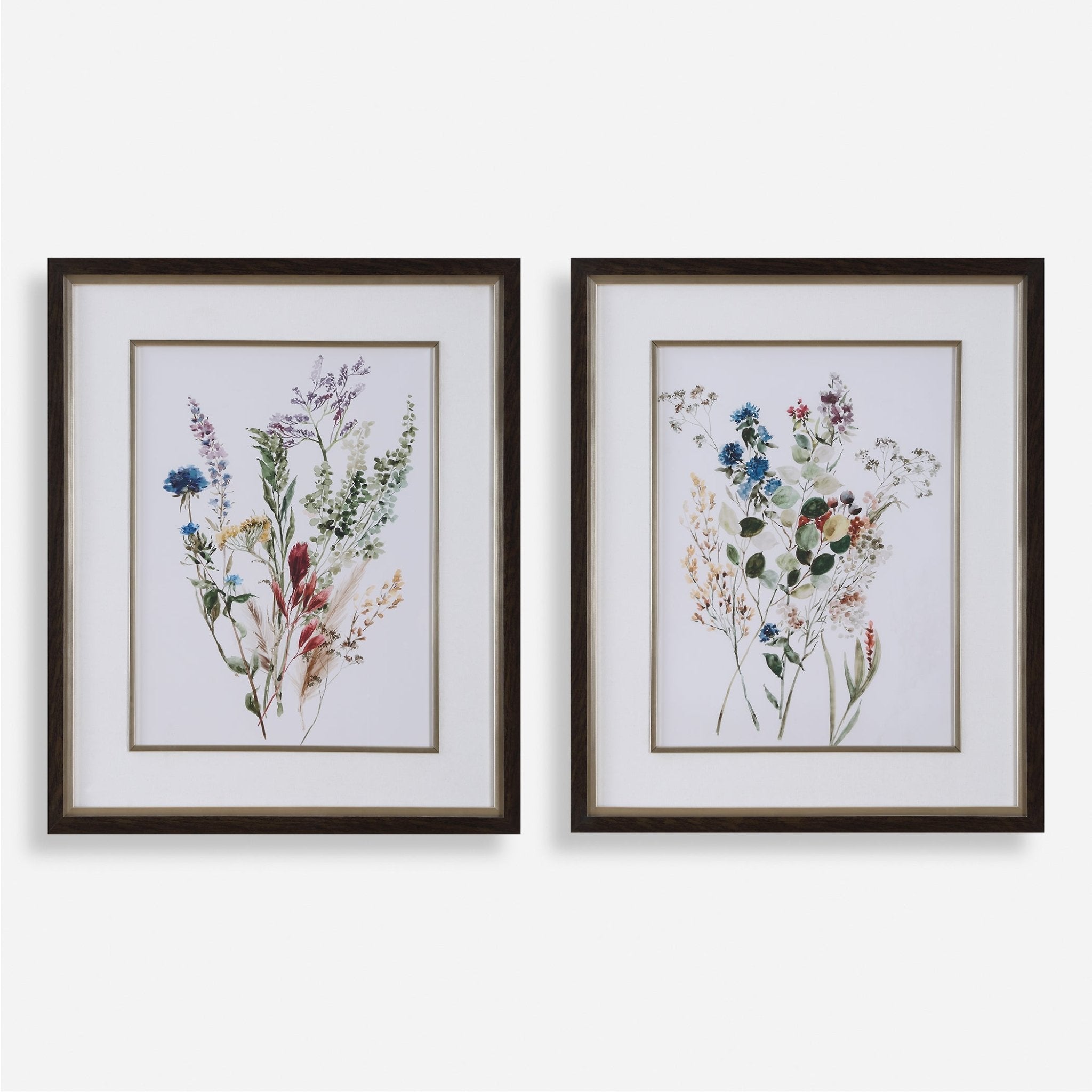 Delicate Flowers Framed Prints, S/2 Paintings & Pictures| Uttermost