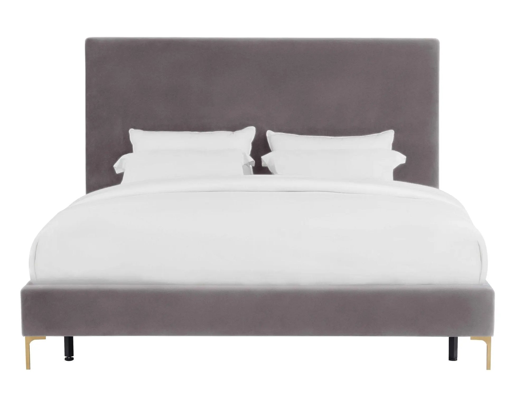 Delilah Grey Velvet Bed in Queen Beds| TOV