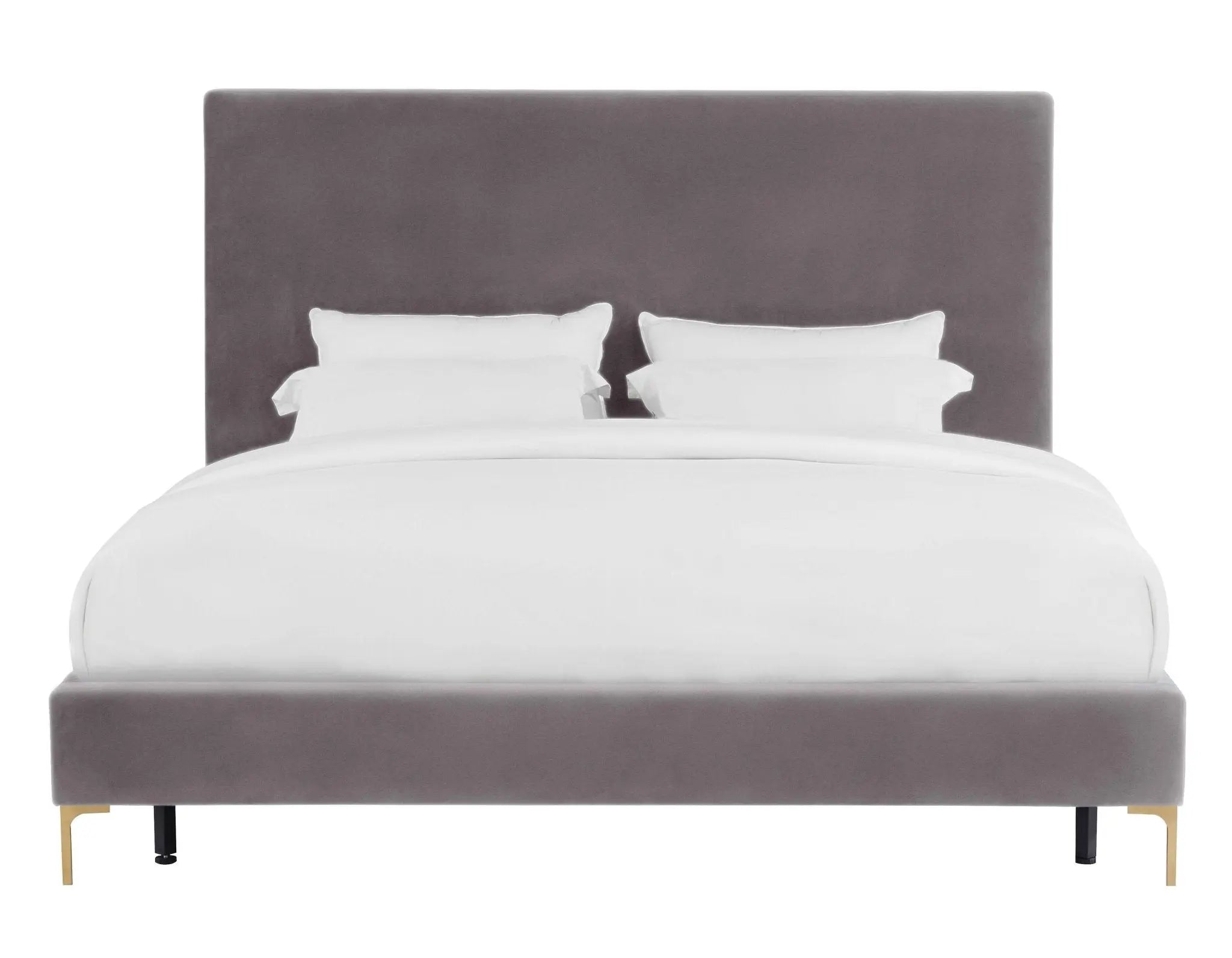Delilah Grey Velvet Bed in Queen Beds| TOV