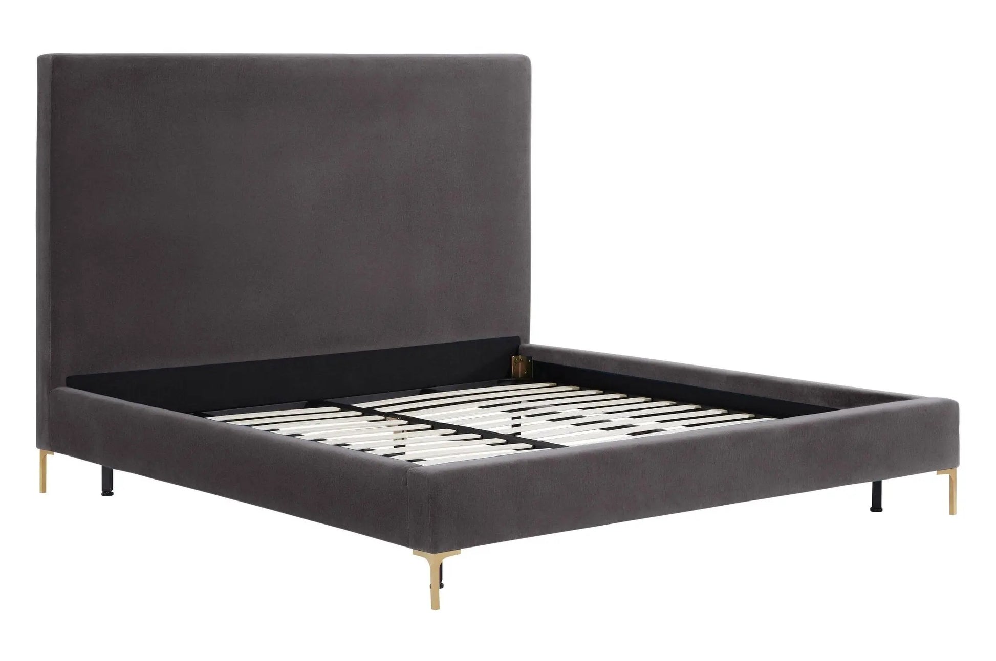 Delilah Grey Velvet Bed in Queen Beds| TOV