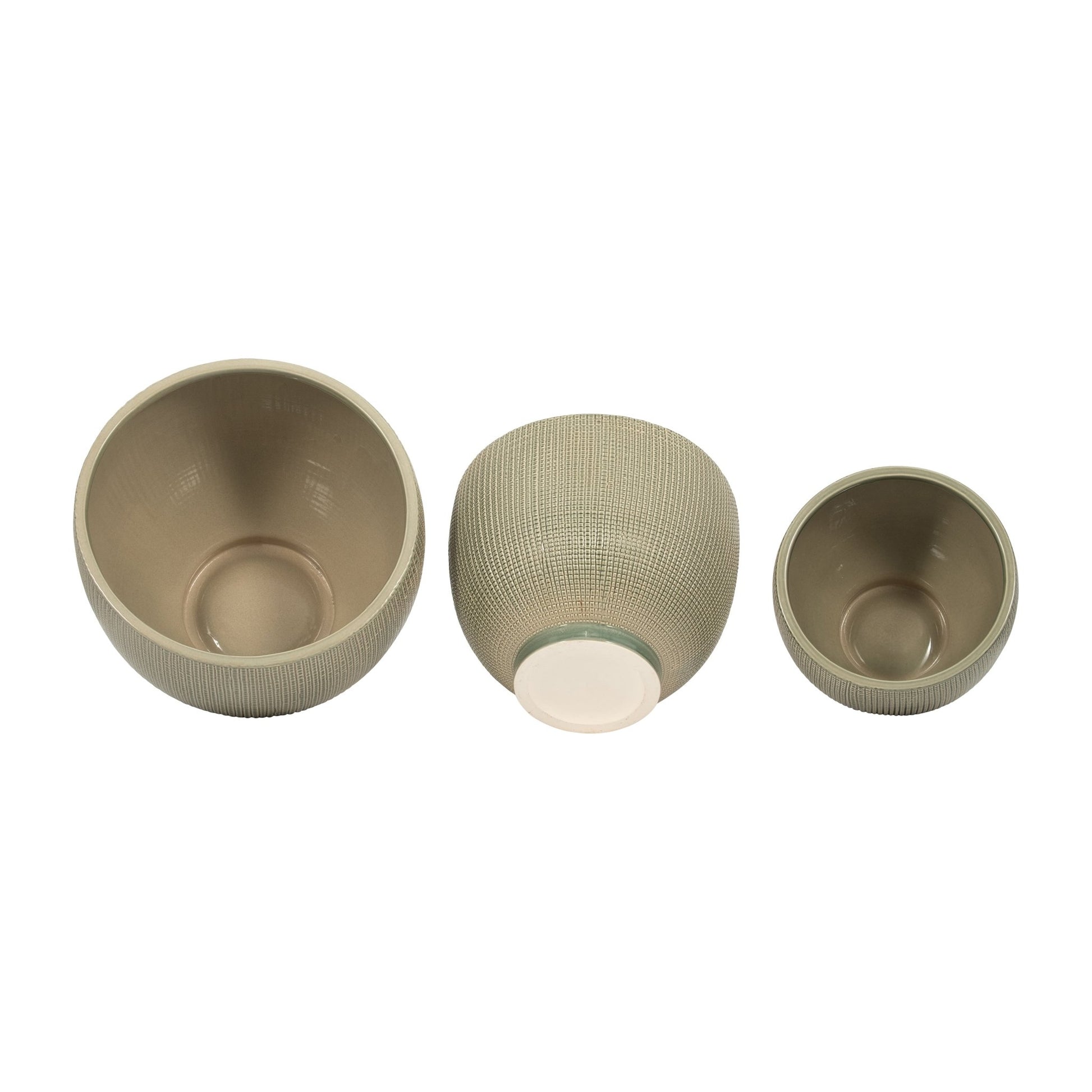 DEMPSEY GREEN PLANTERS - SET OF 3 Outdoor Planters| Sagebrook Home