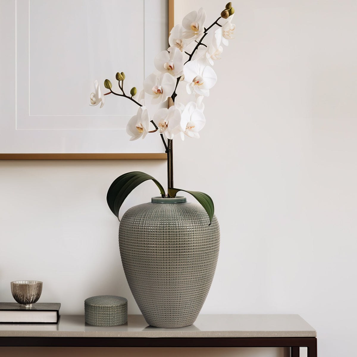 DEMPSEY LARGE GREEN LIDDED JAR Vases and Jars| Sagebrook Home