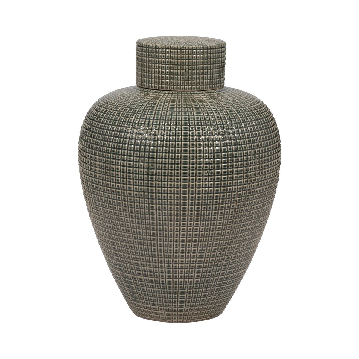 DEMPSEY SMALL GREEN LIDDED JAR Vases and Jars| Sagebrook Home