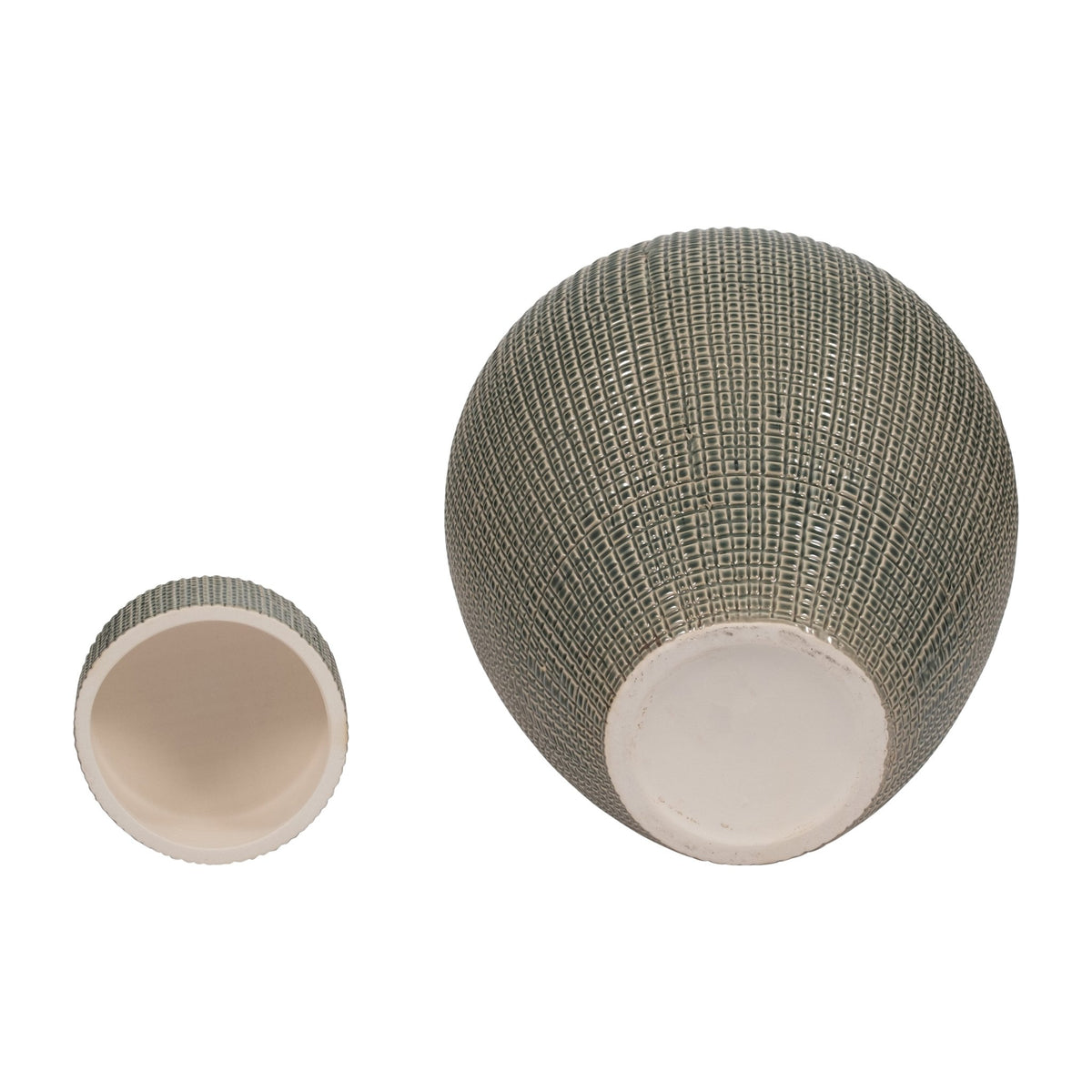 DEMPSEY SMALL GREEN LIDDED JAR Vases and Jars| Sagebrook Home