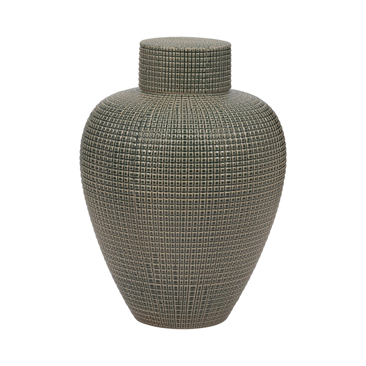 DEMPSEY SMALL GREEN LIDDED JAR Vases and Jars| Sagebrook Home