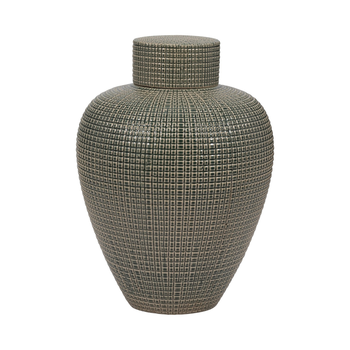 DEMPSEY SMALL GREEN LIDDED JAR Vases and Jars| Sagebrook Home