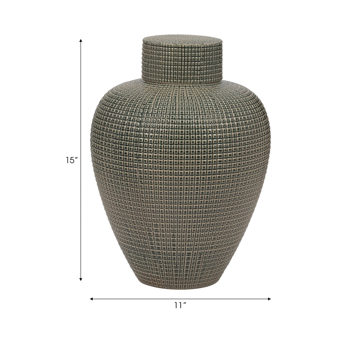 DEMPSEY SMALL GREEN LIDDED JAR Vases and Jars| Sagebrook Home