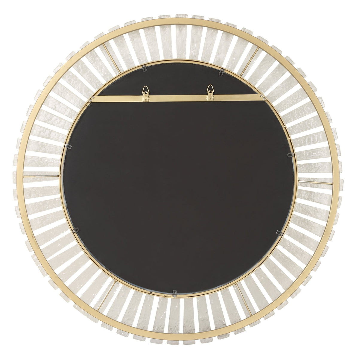 Denali Textured Glass Round Mirror Mirrors| Uttermost