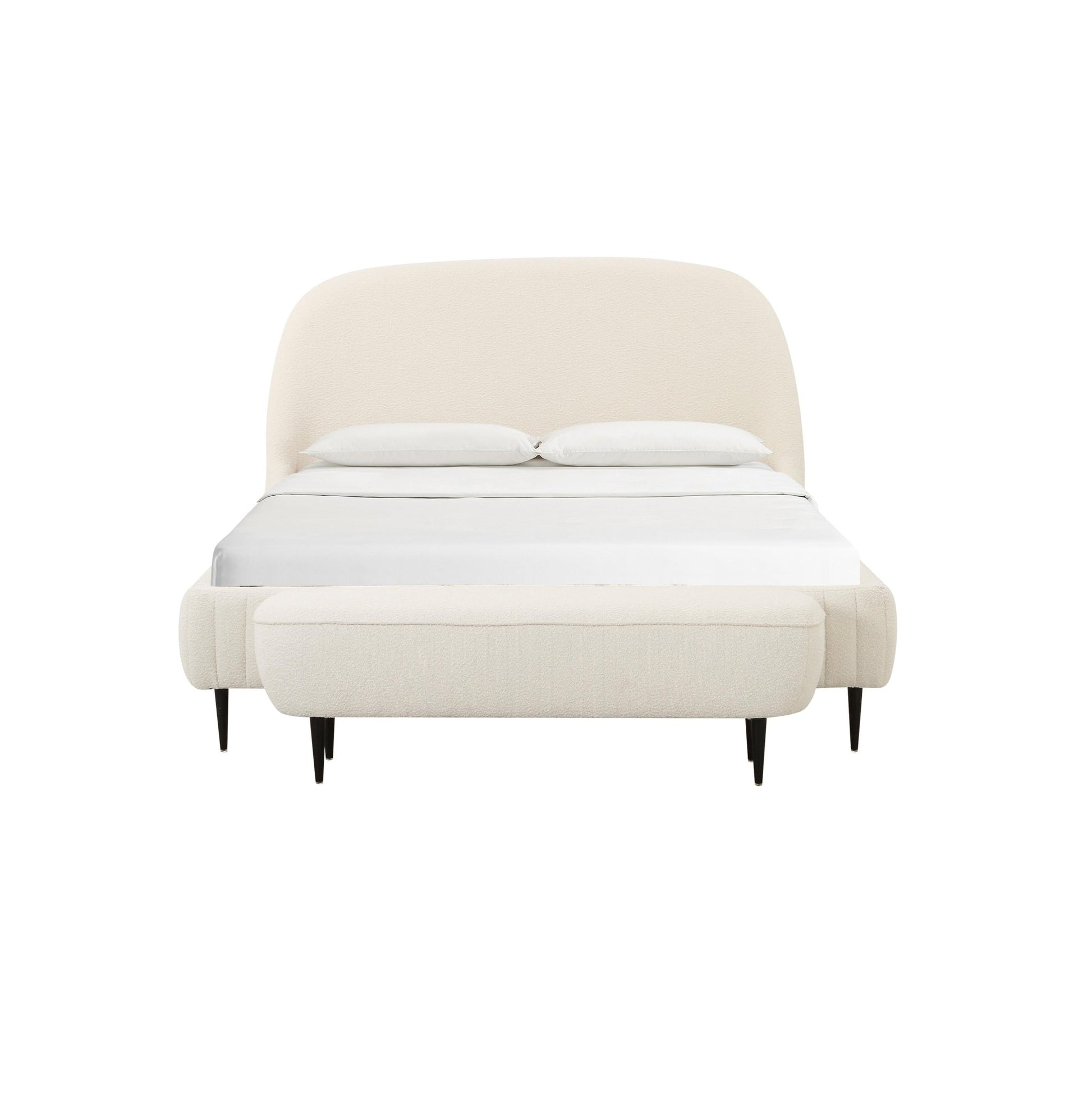 Denise Cream Boucle Bed in King Beds| TOV