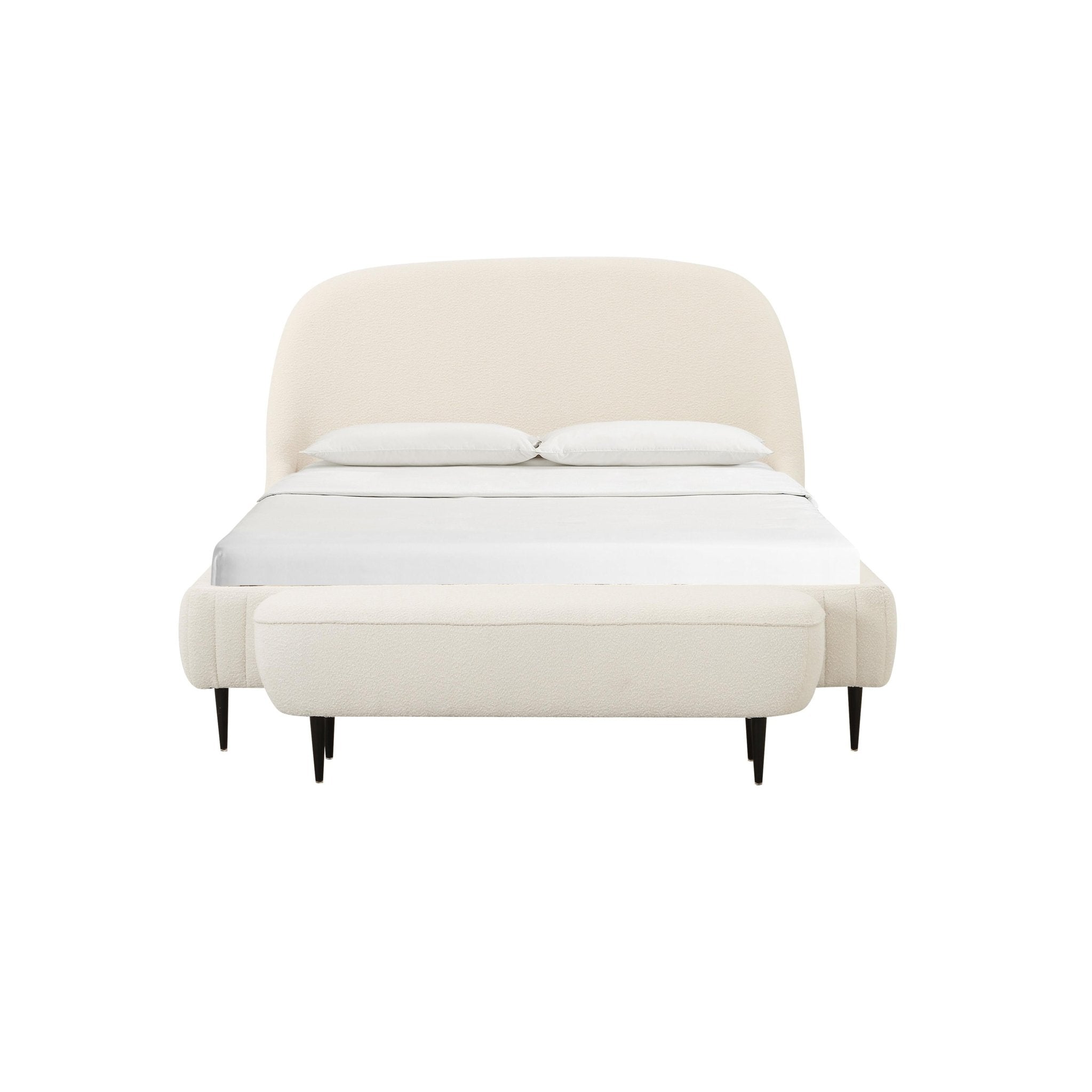 Denise Cream Boucle Bed in King Beds| TOV