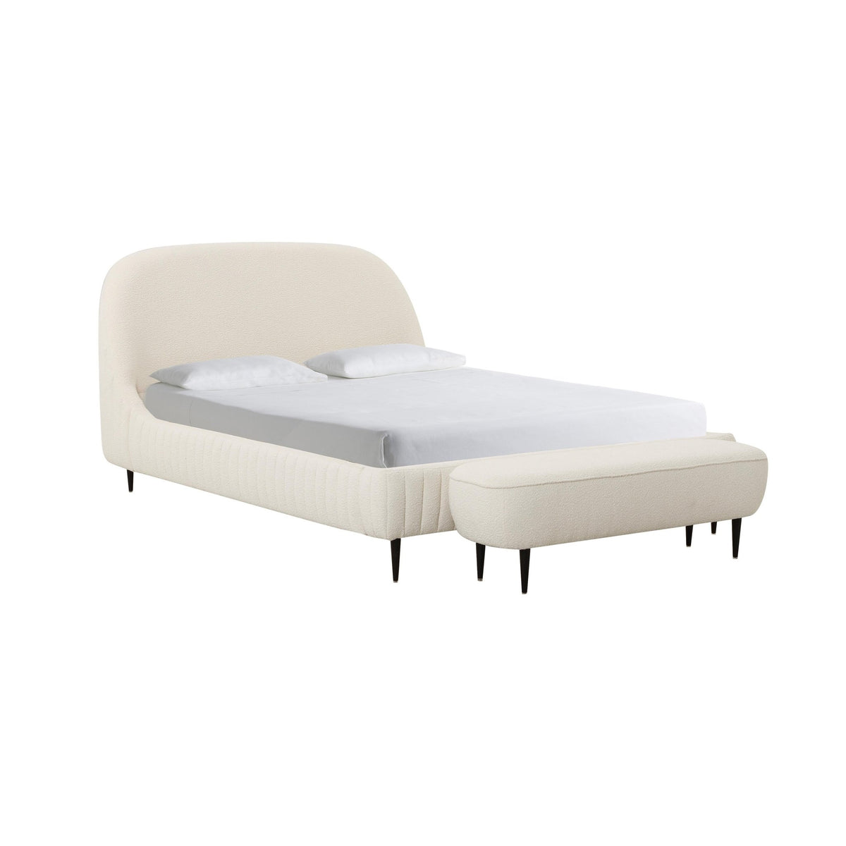 Denise Cream Boucle Bed in King Beds| TOV
