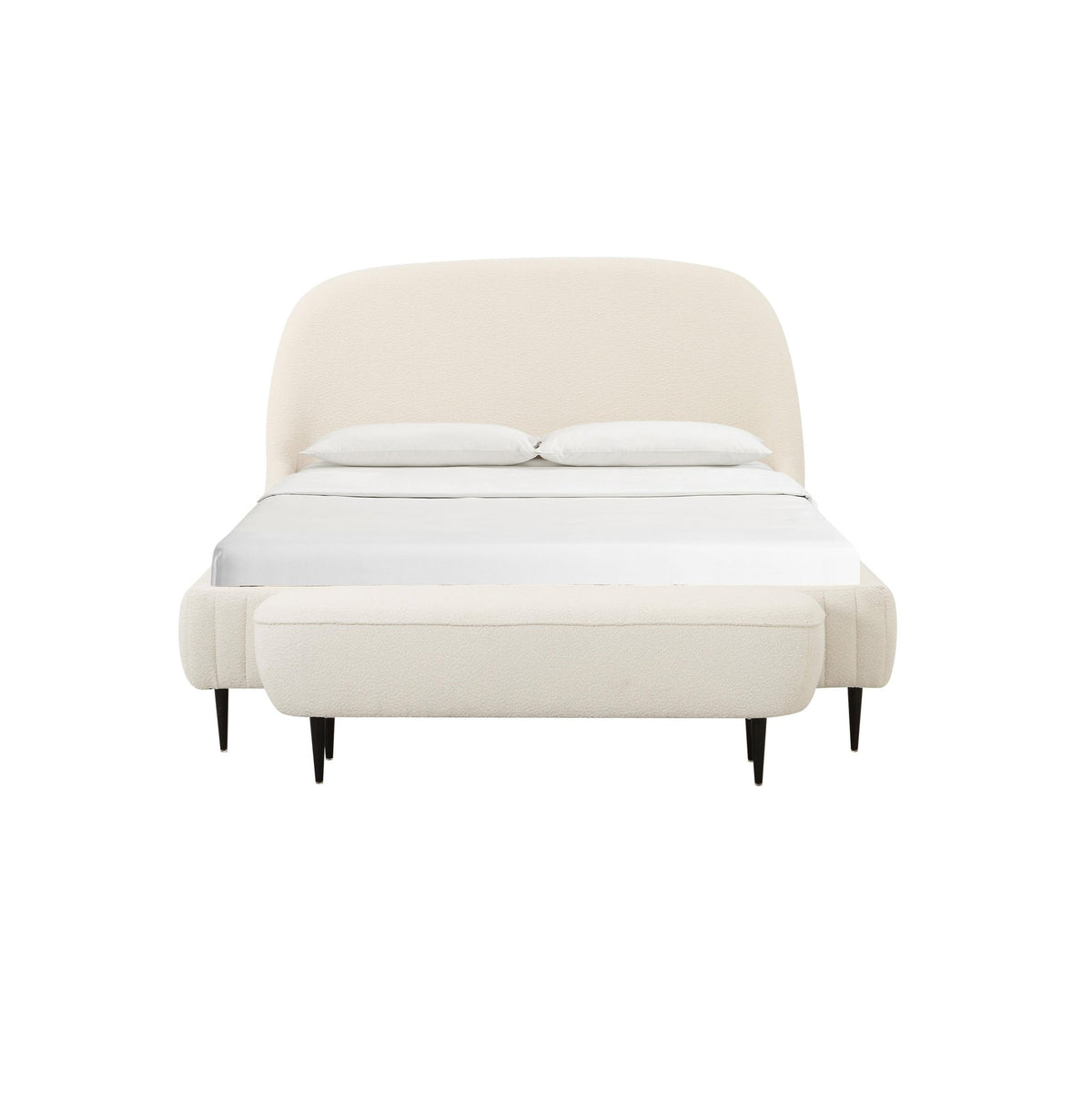 Denise Cream Boucle Bed in Queen Beds| TOV